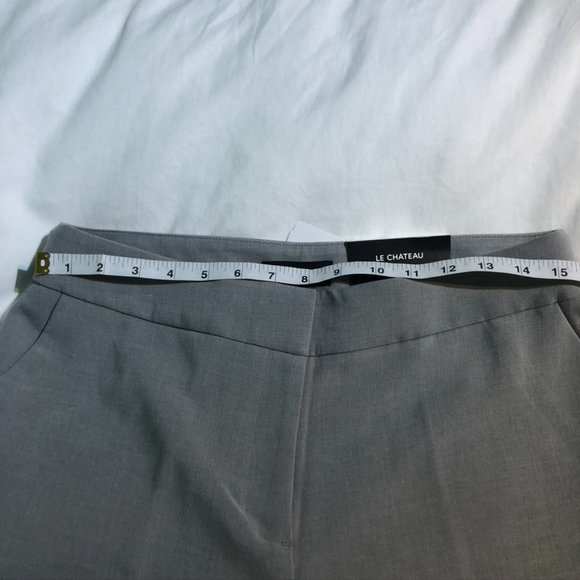 Le Chateau Light Gray Woven Straight Leg Pant - Size 8 - Picture 7 of 8